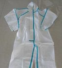 Rumah Sakit ICU Protective Isolation Gown Setelan Nontoxic Putih sekali pakai