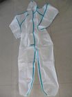 Rumah Sakit ICU Protective Isolation Gown Setelan Nontoxic Putih sekali pakai