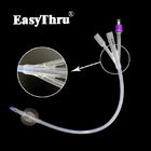 400mm Panjang Kateter Foley Silikon Untuk Drainase Urin Dengan Tiemann Open Round Tip 2 Way 3 Way Ureteral