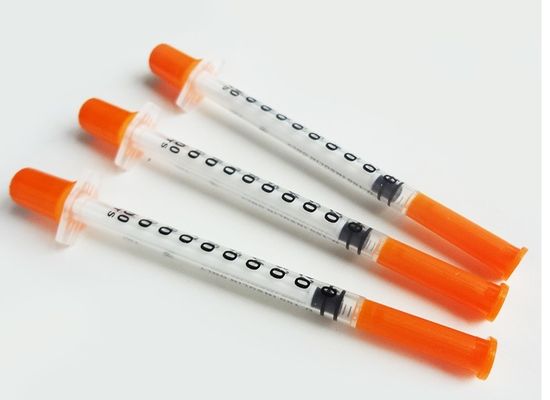Siring injeksi sekali pakai praktis untuk penderita diabetes 0, 3 ml 0, 5 ml 1 ml Bahan plastik